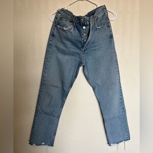 Agolde high waisted cropped Riley jeans size 25